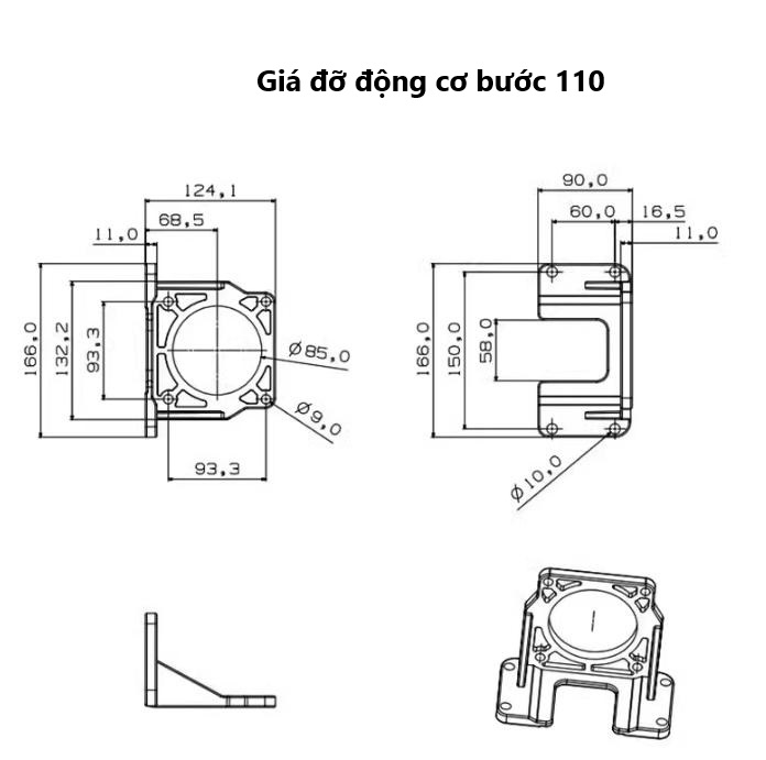 Giá đỡ động cơ bước 110